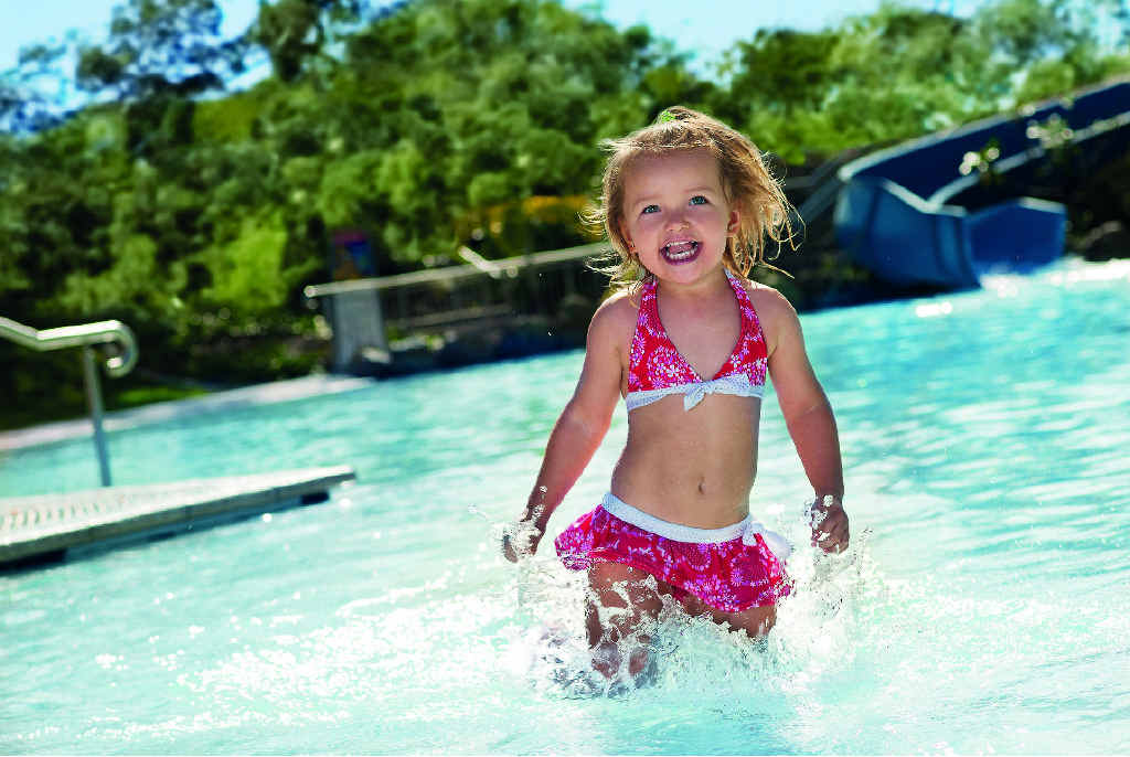 Bluewater Lagoon is the size of three 50m pools, and there’s a waterfall. Bluewater Lagoon is the size of three 50m pools, and there’s a waterfall.